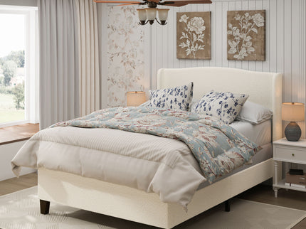 Platform Bed Frame With Tall Headboard And High Footboard