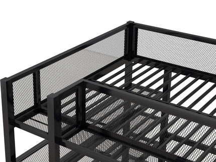 Loft Bed With 4 Tier Shelves And Storage