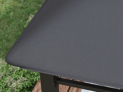 Outsunny - 10' x 10' Soft Top Patio Gazebo Outdoor Canopy With Unique Geometric Design Roof, All-Weather Steel Frame - Gray