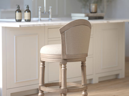 Barrel Back Stool With Swivel
