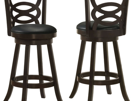 Swivel Bar Stool (Set of 2) - Black