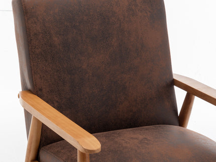 Wide Arm Chair - Brown