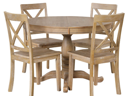Modern Dining Table Set For 4, Round Table And 4 Kitchen Room Chairs, 5 Piece Kitchen Table Set For Dining Room, Dinette, Breakfast Nook