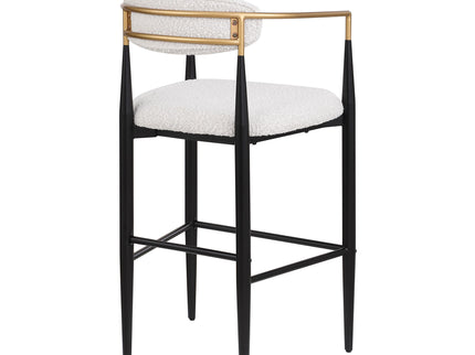 Upholstered Bar Stools With Backs For Kitchen Island (Set of 2) - Beige
