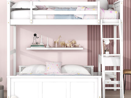 Full Over Full Bunk Bed With Desk