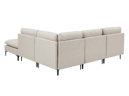 Upholstered Modular Sectional With Tall Legs, Medium Firm Seat