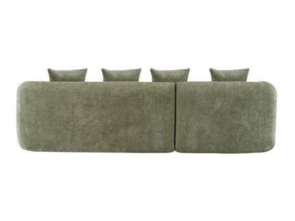 Modular L-Shape Sectional Sofa With Curved Chaise