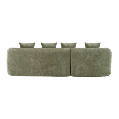 Modular L-Shape Sectional Sofa With Curved Chaise