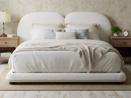 Upholstered Platform Bed With Split Headboard