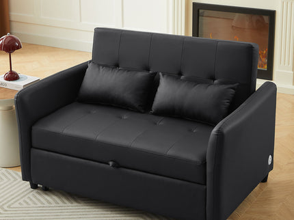 Convertible Sleeper Sofa Bed With 3 USB Ports
