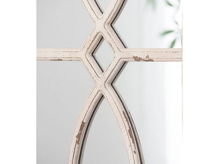 Rectangular Wooden Wall Mirror With Antique Frame, Vertical Or Horizontal Home Decor For Living Room (Set of 2)