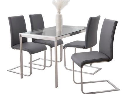 Fuji Foster - Contemporary Dining Set l, Glass 5 Piece