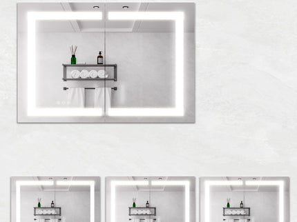 Medicine Cabinet With LED Vanity Mirror, Anti-Fog, Waterproof, Dimmable With Touch Switch