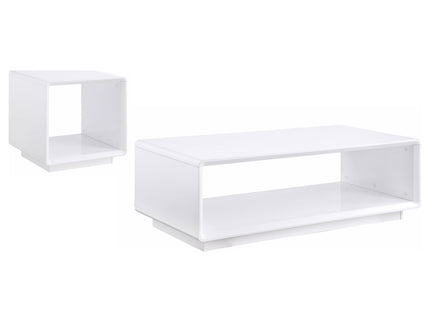 Fletcher - 2 Piece Coffee And End Table Set - Gloss White