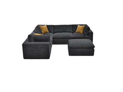 Custom Configuration Modular Sectional With Toss Pillows