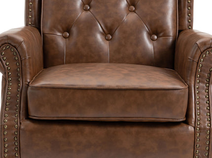 Modern Accent Armchair With Sturdy Wood Legs