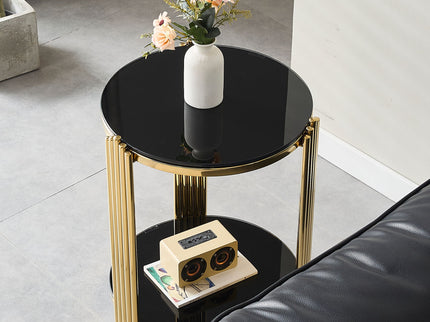Round Table With Double Layer Storage