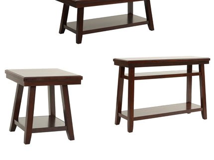 3 Piece Occasional Table Se, Coffee Table, End Table & Sofa Table - Walnut