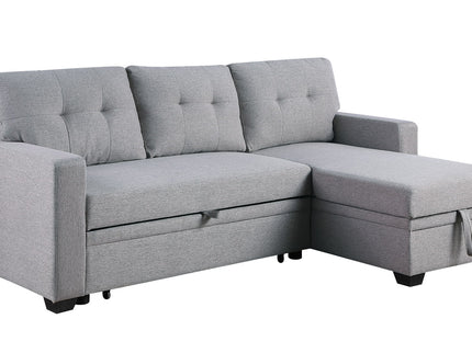 Upholstered Pull Out Sectional Sofa With Chaise