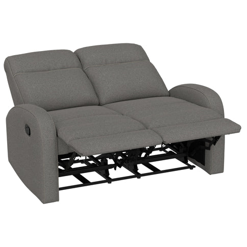 Manual Reclining Loveseat With Dual Seating Support For Living Room