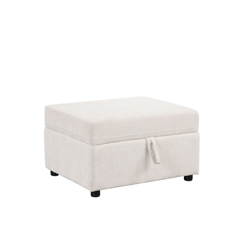 Movable Storage Ottoman Footrest For Living Room
