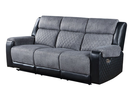 Alicia - Reclining Sofa - Gray / Black