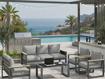 Modern Outdoor Sofa Set With Coffee Table