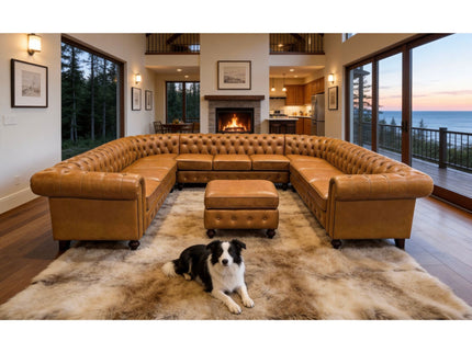 Chesterfield Vintage Style U - Shape Sectional