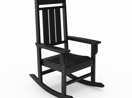 Traditional Porch Rocker Classic HDPE Poly Lumber For Porch, Patio, And Garden Comfort