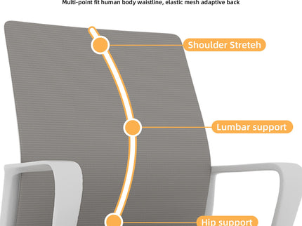 Minimalist Office Chair With Soft Backrest