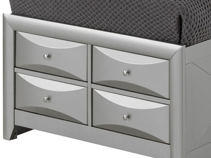 Modern Design Storage Bed With Bookcase Headboard