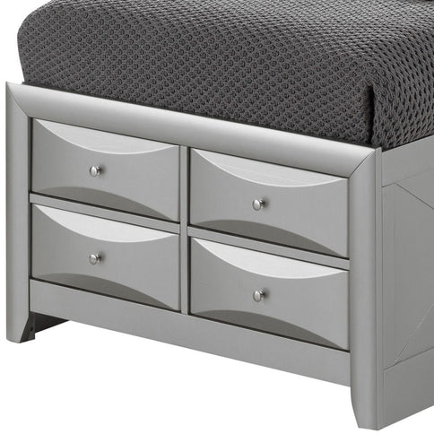 Modern Design Storage Bed With Bookcase Headboard