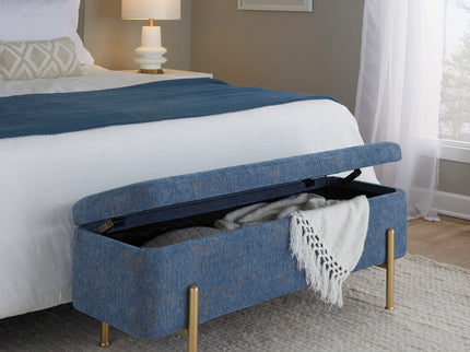 Daniella - Contemporary Bench - Gold / Blue