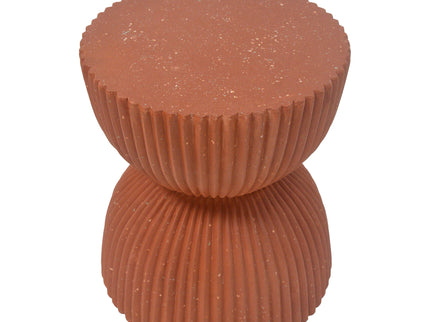Side Table With Speckled Ribbed Texture