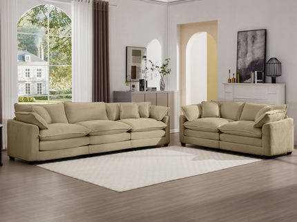 Elegant Oversized Sectional Sofa Set With Deep Seats And Flexible Layout