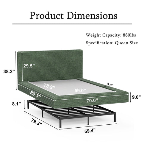 Airframe - Upholstered Bed Frame, Cloud Soft Headboard