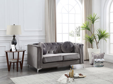 Stylish Sloped Arm Loveseat