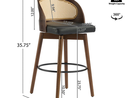 Como - Indoor Wood Barstool (Sey of 2)