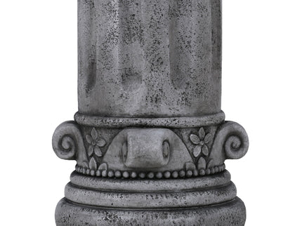 Outdoor End Table, Round Side Table For Patio And Garden - Antique Gray