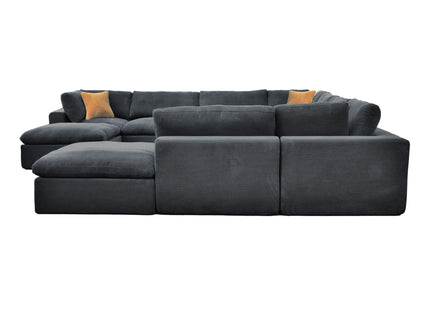 Custom Configuration Modular Sectional With Toss Pillows