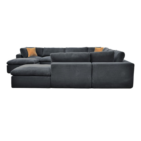 Custom Configuration Modular Sectional With Toss Pillows