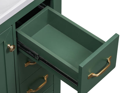Modern Bathroom Vanity Base Only, 6 Drawer Storage With Adjustable Shelf
