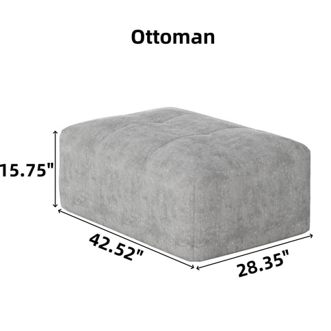 Modern Oversized Diy Combination Modular Sectional Sofa & Pillows