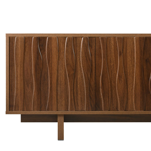 Retro Style TV Stand With Wavy Door