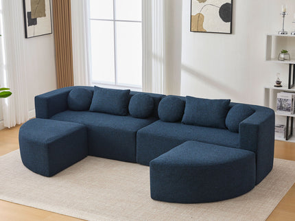Boneless - Couch Modular Sectional Sofa With Deep Seating And Curved Design