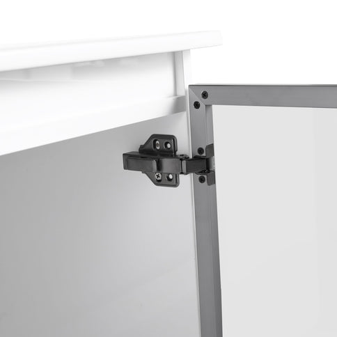 Wall Mounted Bathroom Vanity With Sink, 2 Soft Close Doors, Cabinet & Half Door