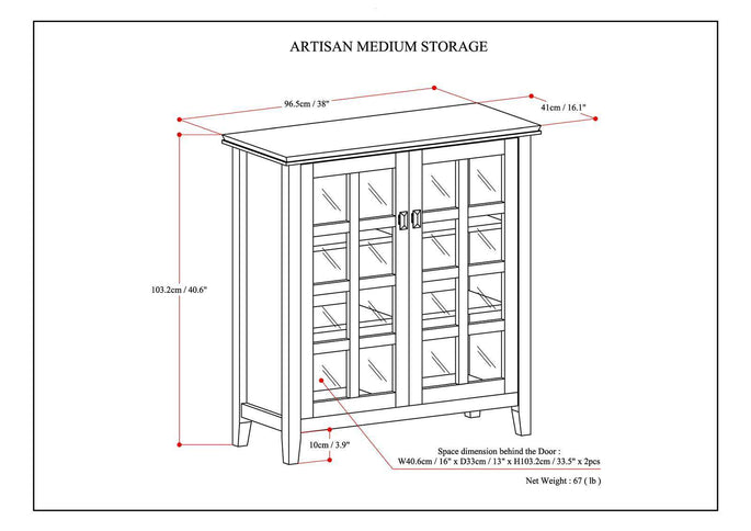 Artisan - Handcrafted Medium Storage Cabinet