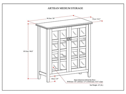 Artisan - Medium Storage Cabinet - Light Brown