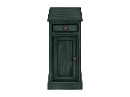 Accent Table With Storage Drawer For Living Room - Blue