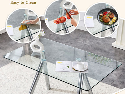 Dining Table With Transparent Surface